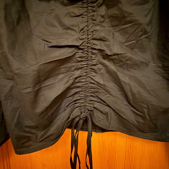 Mango Black Ruched Blouse - Picture 8 of 10